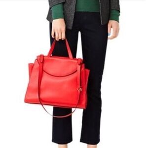 Kate Spade Red Satchel Modern Design